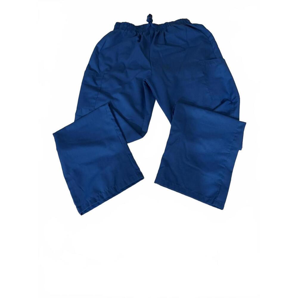 WORK FORCE WOMENS MEDIUM SCRUB BOTTOMS‎ BLUE DRAWSTRING